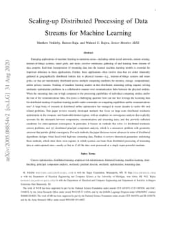 Scaling-up Distributed Processing of Data Streams for Machine Learning