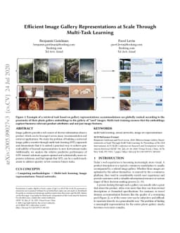 Efficient Image Gallery Representations at Scale Through Multi-Task
  Learning