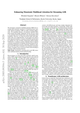 Enhancing Monotonic Multihead Attention for Streaming ASR