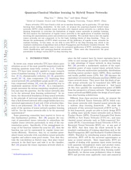 Quantum-Classical Machine learning by Hybrid Tensor Networks