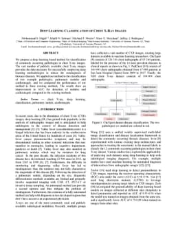 Deep learning classification of chest x-ray images
