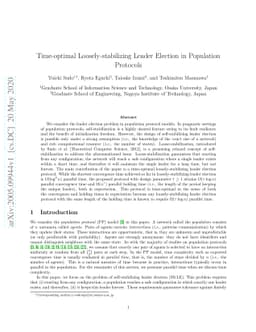 Time-optimal Loosely-stabilizing Leader Election in Population Protocols