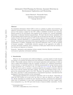 Informative Path Planning for Extreme Anomaly Detection in Environment
  Exploration and Monitoring
