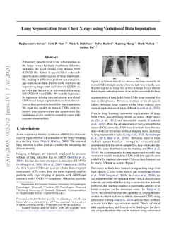 Lung Segmentation from Chest X-rays using Variational Data Imputation