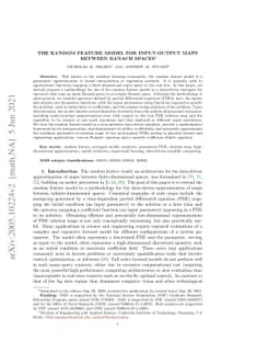 The Random Feature Model for Input-Output Maps between Banach Spaces