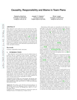 Causality, Responsibility and Blame in Team Plans