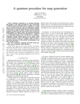 A quantum procedure for map generation