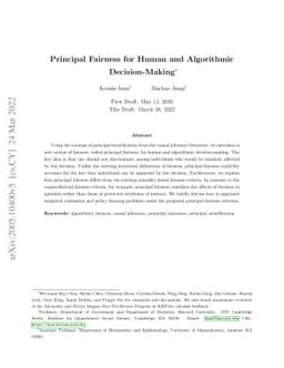 Principal Fairness for Human and Algorithmic Decision-Making