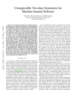 Unsupposable Test-data Generation for Machine-learned Software