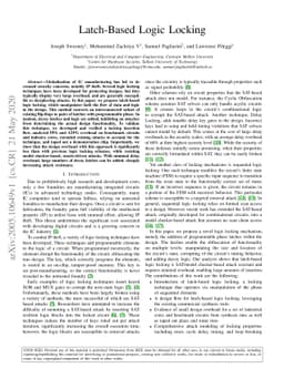 Latch-Based Logic Locking