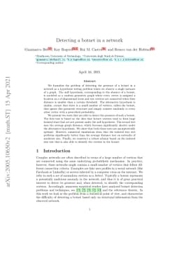 Detecting a botnet in a network