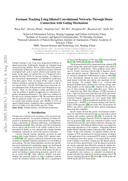 Formant Tracking Using Dilated Convolutional Networks Through Dense
  Connection with Gating Mechanism