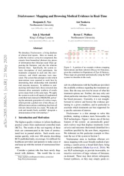 Trialstreamer: Mapping and Browsing Medical Evidence in Real-Time