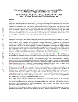 Extracting Daily Dosage from Medication Instructions in EHRs: An
  Automated Approach and Lessons Learned