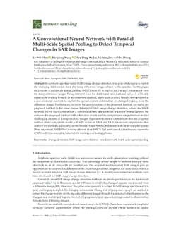 A Convolutional Neural Network with Parallel Multi-Scale Spatial Pooling
  to Detect Temporal Changes in SAR Images