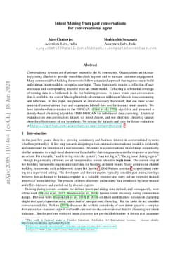 Intent Mining from past conversations for conversational agent