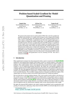 Position-based Scaled Gradient for Model Quantization and Pruning