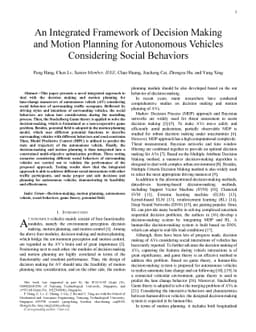 An Integrated Framework of Decision Making and Motion Planning for
  Autonomous Vehicles Considering Social Behaviors
