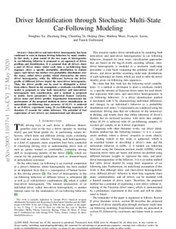 Driver Identification through Stochastic Multi-State Car-Following
  Modeling