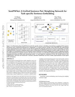 SentPWNet: A Unified Sentence Pair Weighting Network for Task-specific
  Sentence Embedding