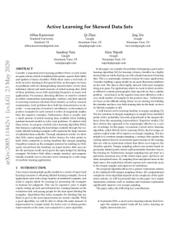 Active Learning for Skewed Data Sets
