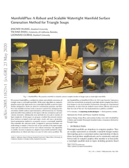 ManifoldPlus: A Robust and Scalable Watertight Manifold Surface
  Generation Method for Triangle Soups