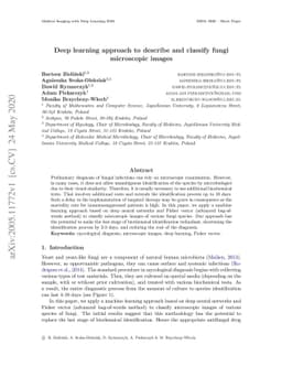 Deep learning approach to describe and classify fungi microscopic images