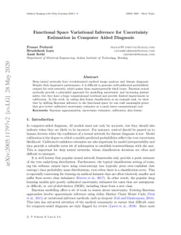 Functional Space Variational Inference for Uncertainty Estimation in
  Computer Aided Diagnosis