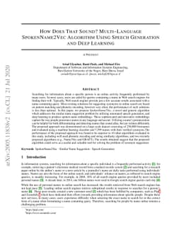 How Does That Sound? Multi-Language SpokenName2Vec Algorithm Using
  Speech Generation and Deep Learning