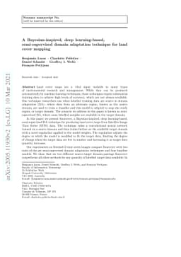 A Bayesian-inspired, deep learning-based, semi-supervised domain
  adaptation technique for land cover mapping