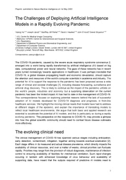 The challenges of deploying artificial intelligence models in a rapidly
  evolving pandemic