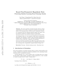Keyed Non-Parametric Hypothesis Tests