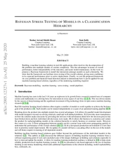 Bayesian Stress Testing of Models in a Classification Hierarchy