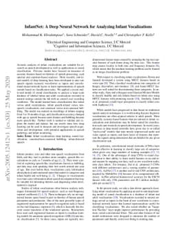 InfantNet: A Deep Neural Network for Analyzing Infant Vocalizations