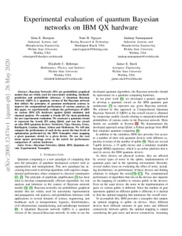 Experimental evaluation of quantum Bayesian networks on IBM QX hardware