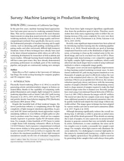 Survey: Machine Learning in Production Rendering