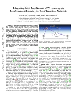 Integrating LEO Satellite and UAV Relaying via Reinforcement Learning
  for Non-Terrestrial Networks