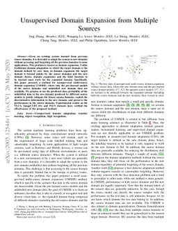 Unsupervised Domain Expansion from Multiple Sources