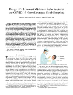 Design of a Low-cost Miniature Robot to Assist the COVID-19
  Nasopharyngeal Swab Sampling