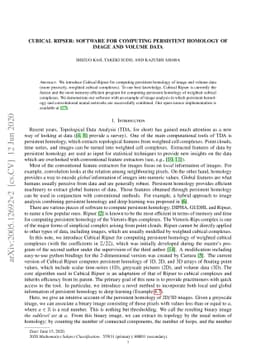 Cubical Ripser: Software for computing persistent homology of image and
  volume data