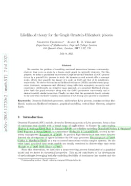 Likelihood theory for the Graph Ornstein-Uhlenbeck process