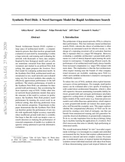 Synthetic Petri Dish: A Novel Surrogate Model for Rapid Architecture
  Search
