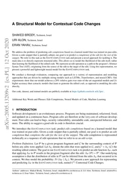A Structural Model for Contextual Code Changes