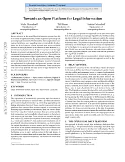 Towards an Open Platform for Legal Information