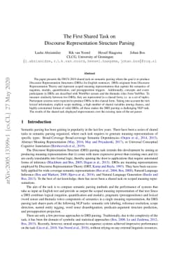 The First Shared Task on Discourse Representation Structure Parsing