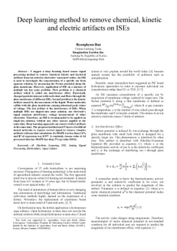 Deep learning method to remove chemical, kinetic and electric artifacts
  on ISEs