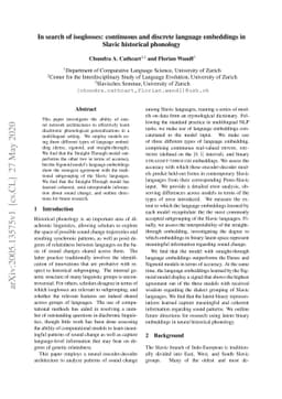 In search of isoglosses: continuous and discrete language embeddings in
  Slavic historical phonology