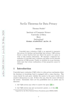 No-Go Theorems for Data Privacy