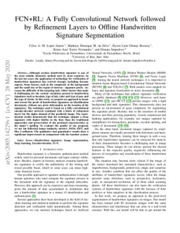 FCN+RL: A Fully Convolutional Network followed by Refinement Layers to
  Offline Handwritten Signature Segmentation