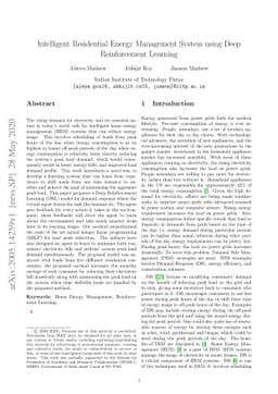 Intelligent Residential Energy Management System using Deep
  Reinforcement Learning